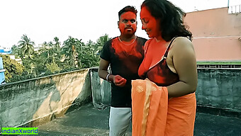 Young Tamil Man Has Double Delight With Two Stunning Mature Indian Women On Holi