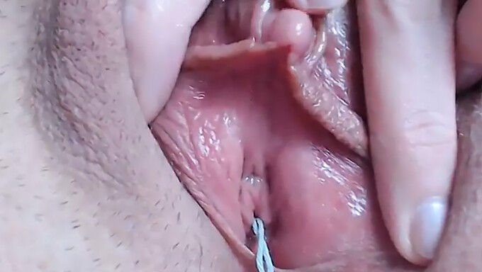 Hairy MILF's intense orgasm from intense clit stimulation