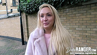 Naive Blonde British Beauty Amber Deen Twerks On Her First Date Before Riding A Cowgirl On A Lucky Tinder Match'S Cock, Captured In A Real And Sloppy Blowjob Video