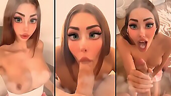 German princess enjoys a homemade blowjob and cumshot