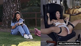 Kelly Madison的大胸部和丰满的屁股尝到了粗暴的肛交