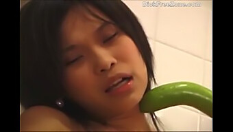 Asian Solo: Emma Pleasures Herself With A Cucumber In Thailand