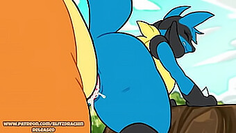 Lucario gets his thicc pussy pounded by Charizard in a steamy yiff video