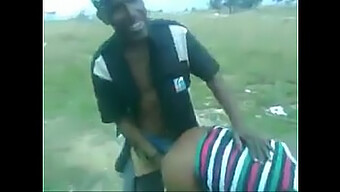 African Ebony Engages In Outdoor Public Sex