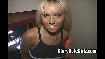 Jasmine, a young, attractive blonde hair stylist, experiences intense pleasure from a gloryhole encounter