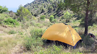 A Tourist Overhears Intimate Sounds And Discovers A Couple Having Sex In Their Tent Outdoors