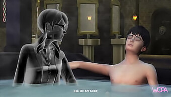 Harry Potter And The Sultry Myrtle Engage In Steamy Hentai Action