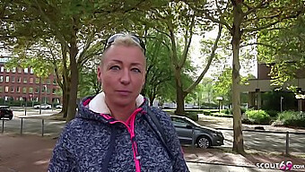 German troop recruiter hires blonde mom for deep anal sex