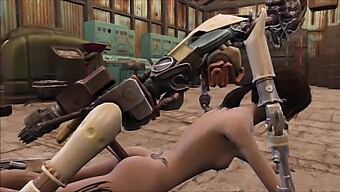 Hentai Robot Wordt Geneukt In Fallout 4-Thema Cartoon