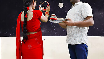 Young Bride Priya'S First Karva Chauth Celebration Includes A Romantic Outdoor Blowjob And Sensual Doggy Style Sex