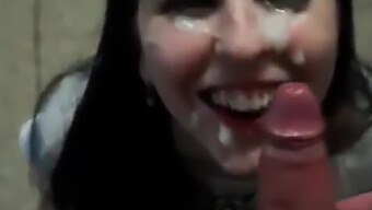 Amateur Babe Receives A Facial From A Homemade Cumshot