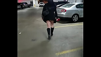 Milf'S Daring Display In A Casino Parking Garage