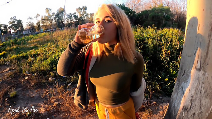 Public intoxication with 18-year-old amateur slut in 4K