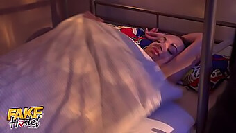 Young Girl In A Fake Hostel Gets Double Penetrated By Two Big Dicks