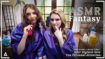 Get An Erotic Pov Experience With Lesbian Hair Stylists In Steamy Action